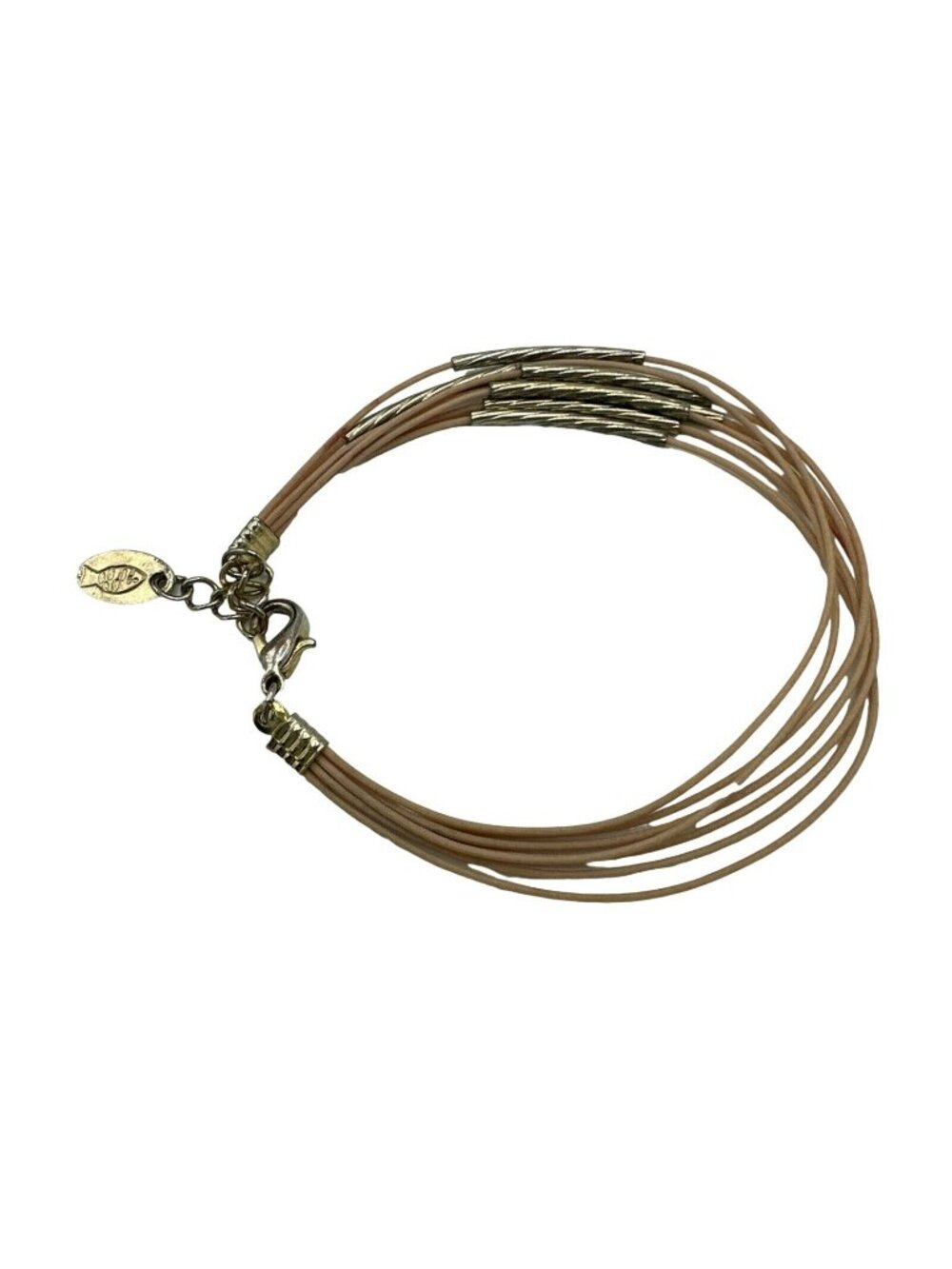Multistrand Bracelet Fashion Jewelry Pink Gold Tone Dainty Lobster Clasp